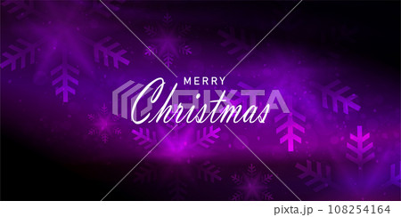 Christmas violet design with glitter and silhouette of red elegant snowflakes. Christmas violet design with glitter and silhouette of red elegant snowflakes. 108254164