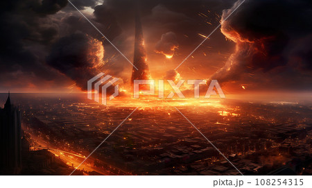 Nuclear war apocalypse concept 108254315