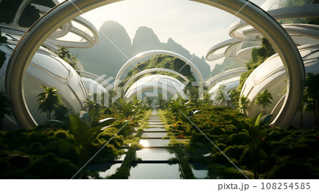 Exotic plants in greenhouse 108254585