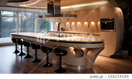 Beautiful kitchen in new luxury home. Beautiful kitchen in new luxury home. 108254589