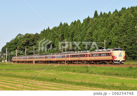 北陸本線 大聖寺ー牛ノ谷 JR西日本 485系 A10編成(京都) 雷鳥 北陸本線 大聖寺ー牛ノ谷 JR西日本 485系 A10編成(京都) 雷鳥 108254748