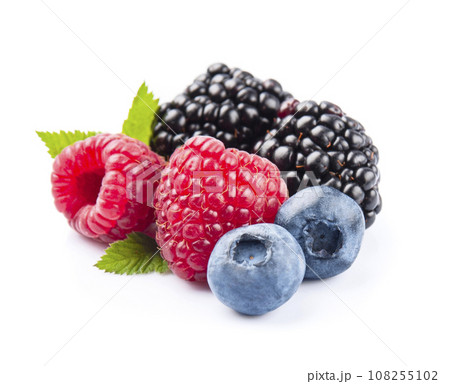 Sweet mix berry on white backgrounds 108255102