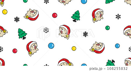 bear polar seamless pattern Christmas tree Santa Claus hat candy cane snowflake ring bell vector pet doodle cartoon gift wrapping paper tile background repeat wallpaper illustration scarf isolated des bear polar seamless pattern Christmas tree Santa Claus hat candy cane snowflake ring bell vector pet doodle cartoon gift wrapping paper tile background repeat wallpaper illustration scarf isolated des 108255832
