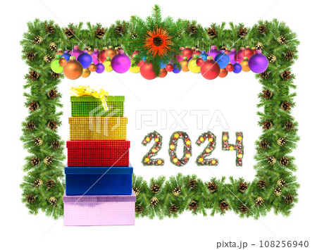 Christmas tree framework and 2024 number 108256940