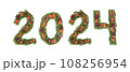 2024 number written by christmas tree 108256954
