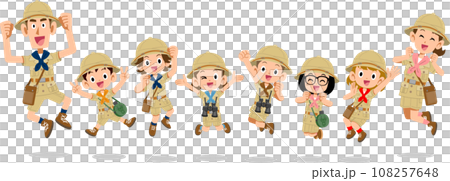 Children's expedition team and leading adults Children's expedition team and leading adults 108257648