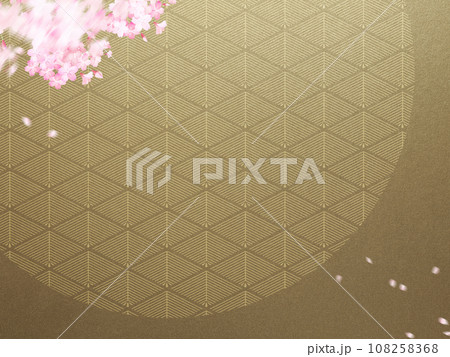 桜と金箔の和風背景 桜と金箔の和風背景 108258368