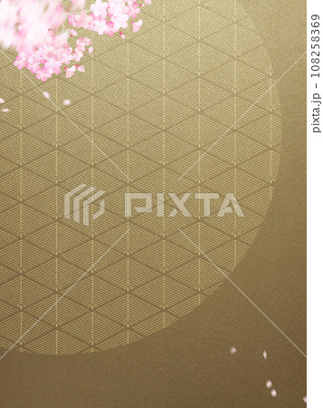 桜と金箔の和風背景 桜と金箔の和風背景 108258369