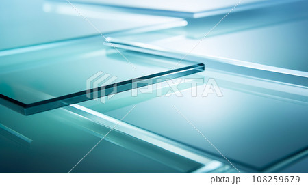 重なり合うガラスのイメージ背景「AI生成画像」 重なり合うガラスのイメージ背景「AI生成画像」 108259679