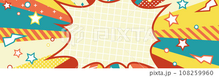 背景イラスト_集中線_カラフル 108259960