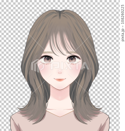 A semi-long hair woman 108260225