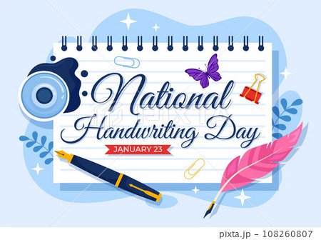 National Handwriting Day Vector Illustration on 23 January with Ink, Pen and Paper for Writing in Flat Cartoon Hand Drawn Background Design National Handwriting Day Vector Illustration on 23 January with Ink, Pen and Paper for Writing in Flat Cartoon Hand Drawn Background Design 108260807