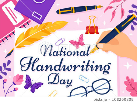 National Handwriting Day Vector Illustration on 23 January with Ink, Pen and Paper for Writing in Flat Cartoon Hand Drawn Background Design National Handwriting Day Vector Illustration on 23 January with Ink, Pen and Paper for Writing in Flat Cartoon Hand Drawn Background Design 108260809