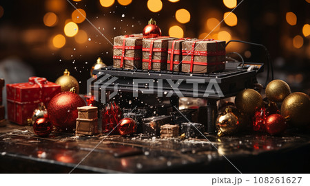 クリスマスセールのイメージに使える実写風イラスト