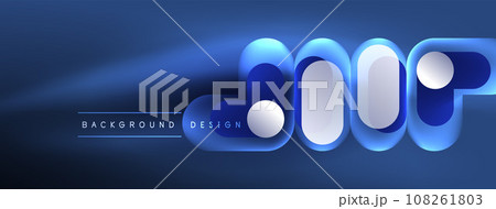 Glowing round shapes abstract background. Template for wallpaper, banner, presentation, background Glowing round shapes abstract background. Template for wallpaper, banner, presentation, background 108261803