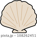 可愛い帆立の貝殻イラスト 108262451