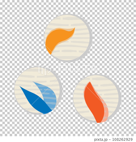 Illustration material of old Japanese toy Ohajiki 108262929