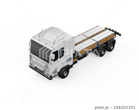 Ev logistic trailer truck or electric vehicle lorry with pack of battery cells module 108263301