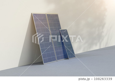 Solar panel lean on wall 108263339