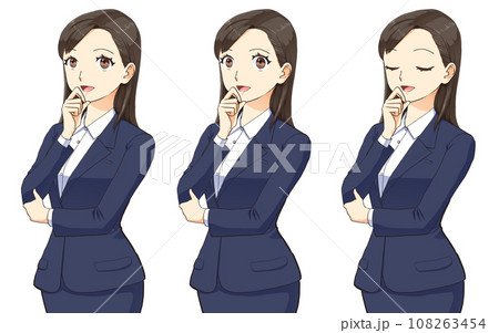 考えるスーツの女性 108263454