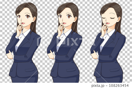 考えるスーツの女性 108263454