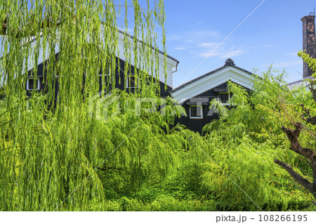 京都・伏見　濠川から眺める酒蔵風景 108266195