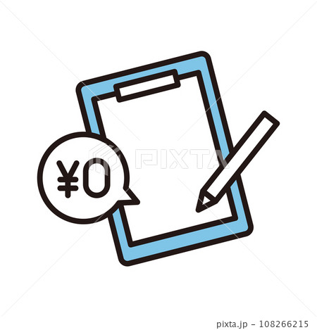 クリップボード　バインダー　資料　紙　アイコン 108266215