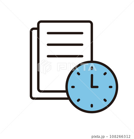 資料　時間　〆切　アイコン 108266312