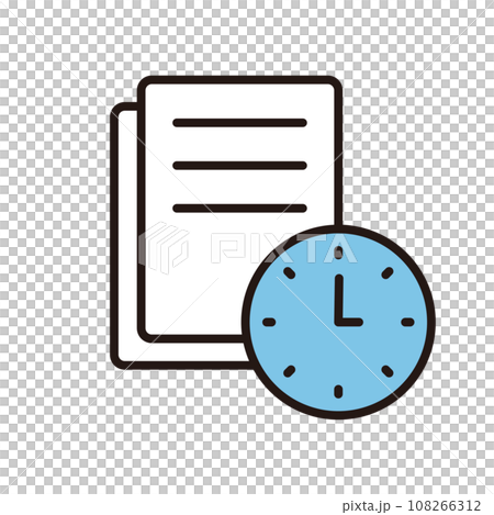 資料　時間　〆切　アイコン 108266312
