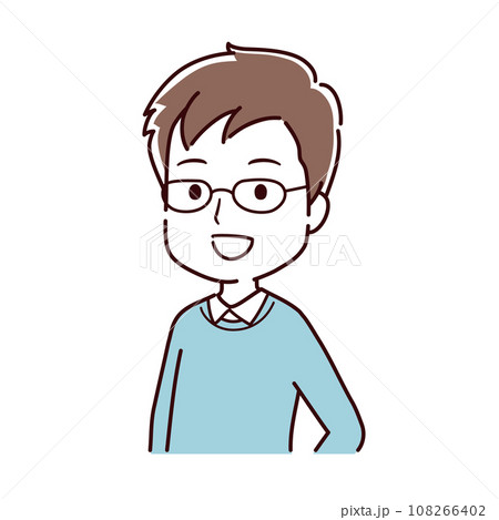 色々なポーズの私服の男性のイラスト 108266402