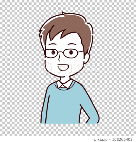 色々なポーズの私服の男性のイラスト 108266402