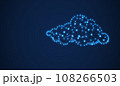 Cloud wireframe technology vector background. 108266503
