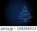 Christmas tree wireframe new year digital banner date vector sign. 108266513
