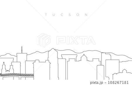 Outline Tucson skyline. Outline Tucson skyline. 108267181