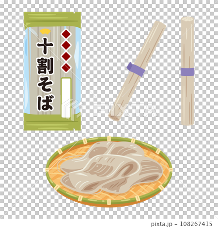 Juwari soba with soba and dried noodles served in a colander 108267415
