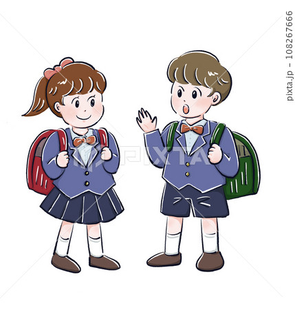 小学生　男の子と女の子 108267666