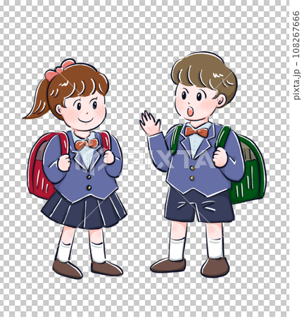 小学生　男の子と女の子 108267666