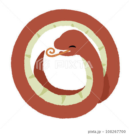 とぐろを巻く蛇 赤 とぐろを巻く蛇 赤 108267700