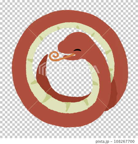 とぐろを巻く蛇 赤 とぐろを巻く蛇 赤 108267700