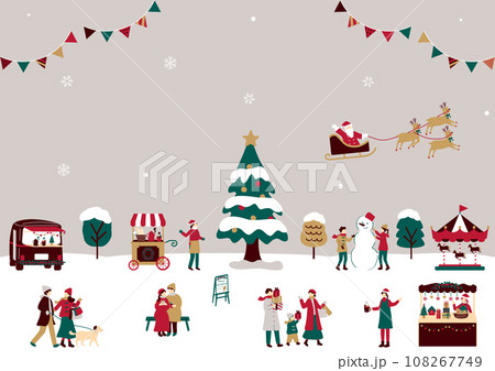 クリスマスを楽しむ人達 108267749