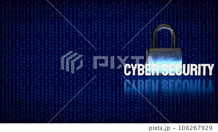 The Cybersecurity text on digital Background 3d rendering The Cybersecurity text on digital Background 3d rendering 108267929