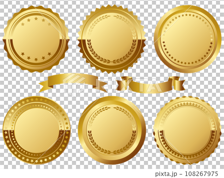 高級感のあるエンブレム6種セット ゴールド 高級感のあるエンブレム6種セット ゴールド 108267975