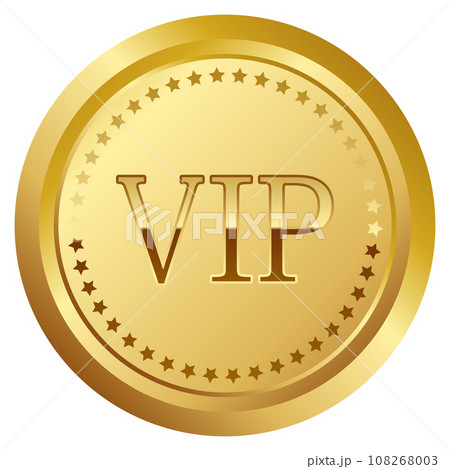 高級感のあるVIPエンブレム　ゴールド 108268003