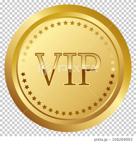 高級感のあるVIPエンブレム　ゴールド 108268003