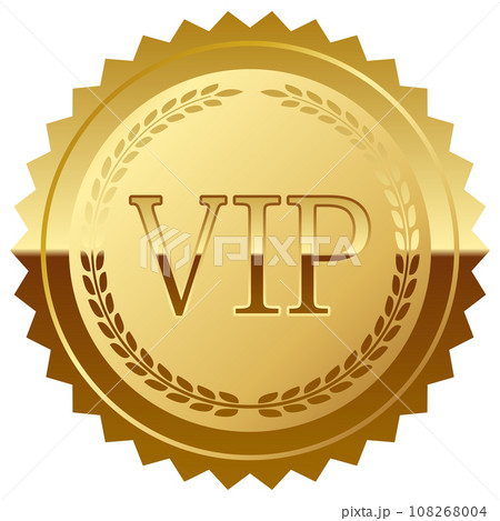 高級感のあるVIPエンブレム ゴールド 高級感のあるVIPエンブレム ゴールド 108268004