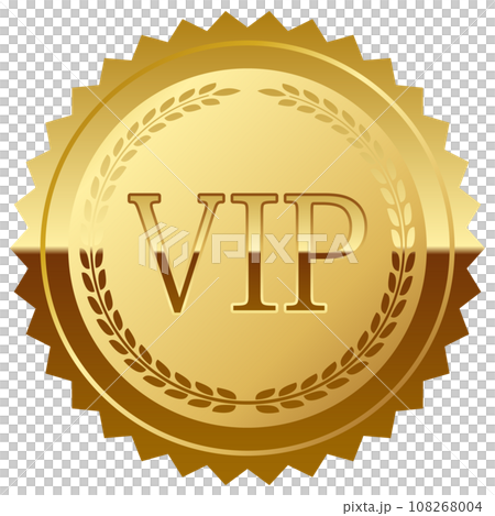 高級感のあるVIPエンブレム ゴールド 高級感のあるVIPエンブレム ゴールド 108268004