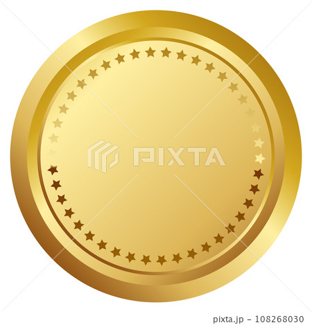 高級感のあるエンブレム　ゴールド 108268030