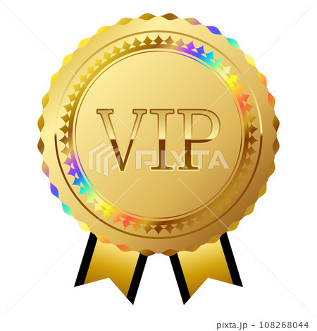高級感のあるVIPエンブレム　レインボーゴールド 108268044
