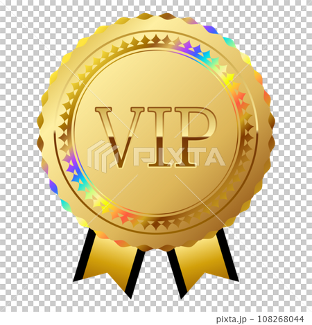 高級感のあるVIPエンブレム　レインボーゴールド 108268044