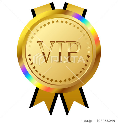 高級感のあるVIPエンブレム　レインボーゴールド 108268049